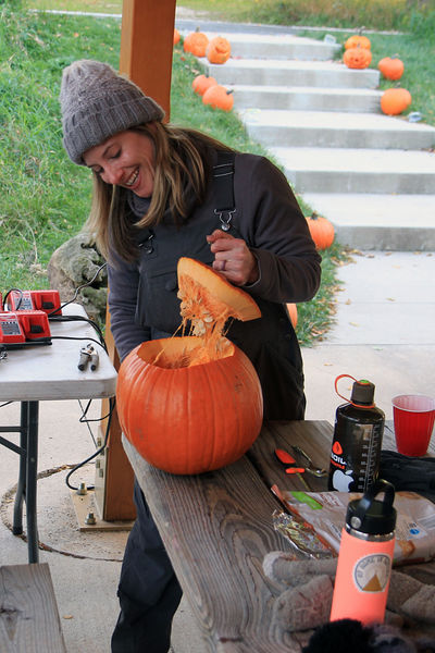 The MSC event also included a bit of Halloween fun: pumpkin carving. Photo by: John Hillmer.