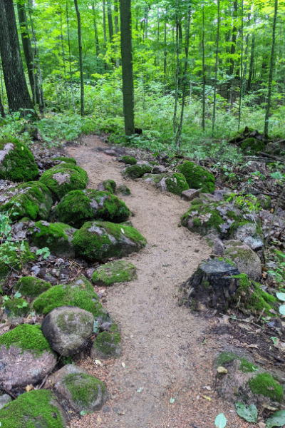 Freshly laid rotten granite makes for sturdy and durable tread. Photo by Dave Caliebe.