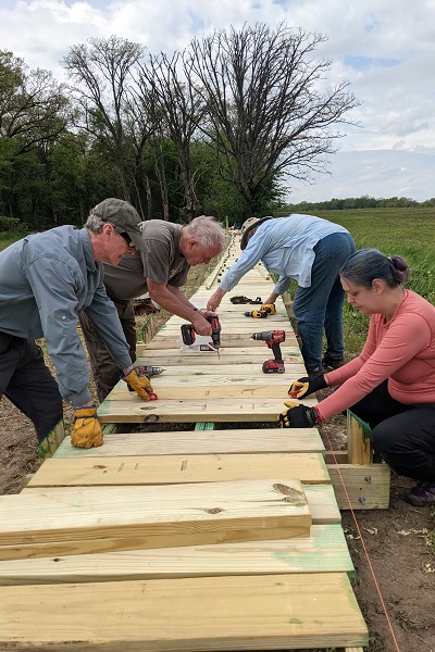 Ice Age Trail Alliance, Ice Age National Scenic Trail, Ice Age Trail, Reconnect, Mobile Skill Crew event, trailbuilding, boardwalk building