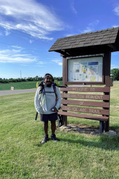 Ruiz at the Milton Segment of the Ice Age Trail. Photo by Ernie Ruiz.